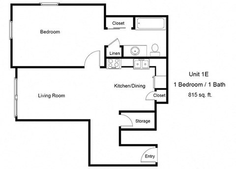 1 Bedroom Floor Plan